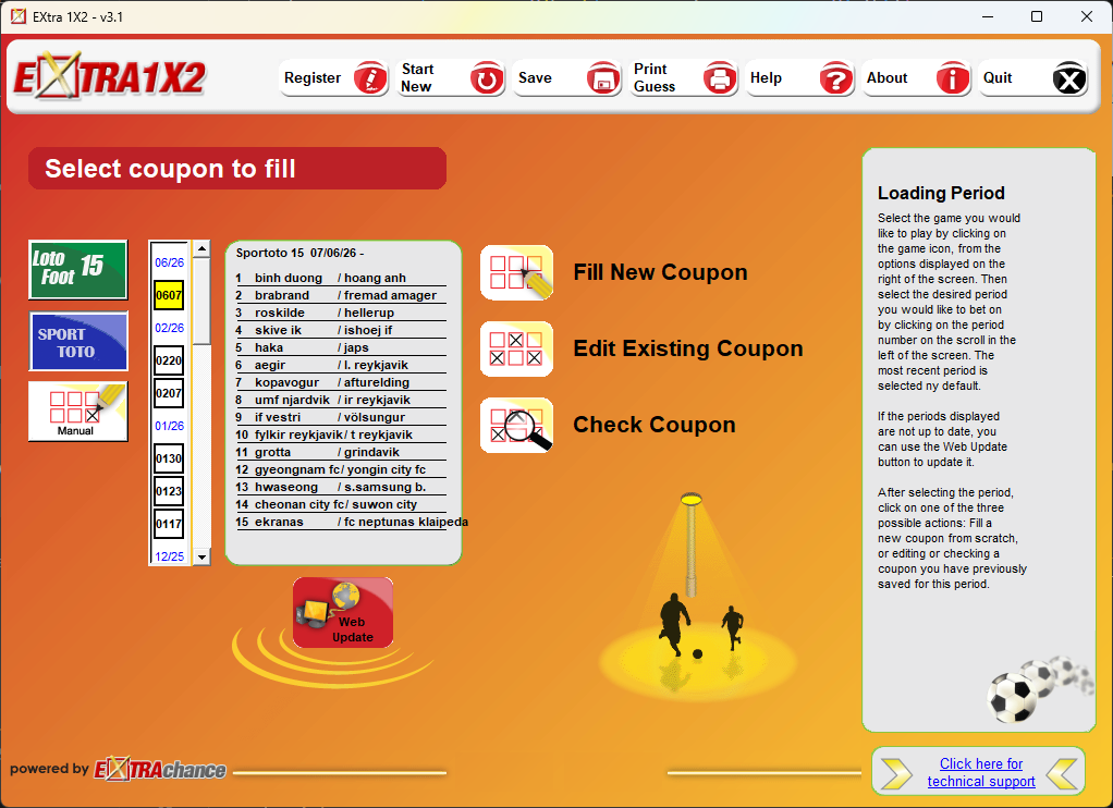 Select your Sportoto coupon